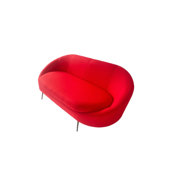 Dekoratif Modern Metal Ayaklı İkili Kırmızı Koltuk Kiralama 40x155x60 - Görsel 2