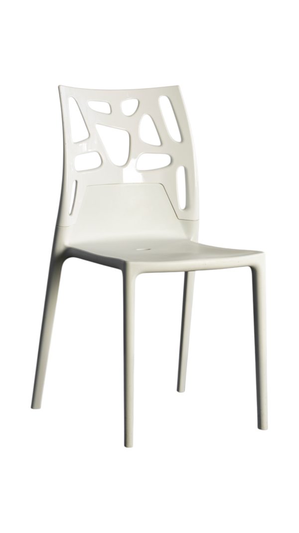 Ego-Rock Beyaz Sert Plastik Sandalye Kiralama 50-40x40-45x40