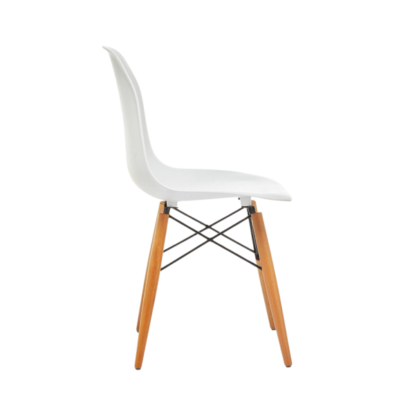Ahşap Ayaklı Beyaz Fiberglas Sandalye Kiralama 45x40x45 - Görsel 3
