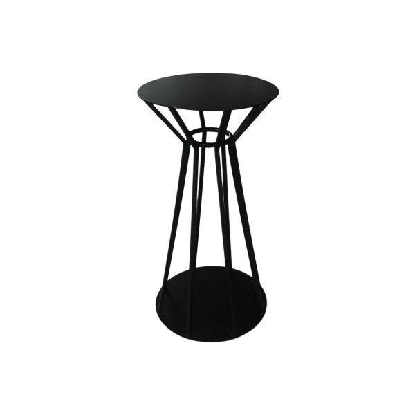 Siyah Yuvarlak Metal Bistro Masa Kiralama 100x50 - Görsel 2