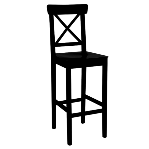 Siyah Ahşap Bar Sandalyesi Kiralama 75x40x40