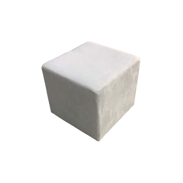 Beyaz Kare Kumaş Puf Kiralama 50x50