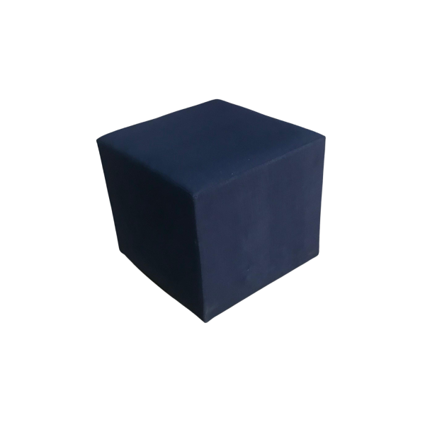 Lacivert Kare Kumaş Puf Kiralama 50x50